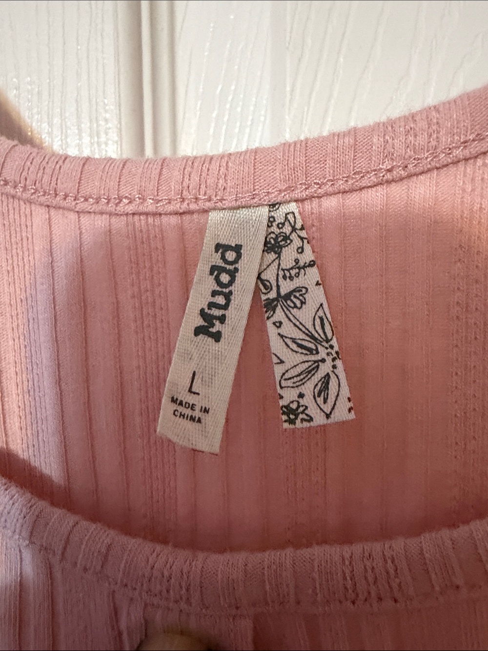 Mudd Blush Pink Ribbed Button-Front Tank - Picture 2 of 2